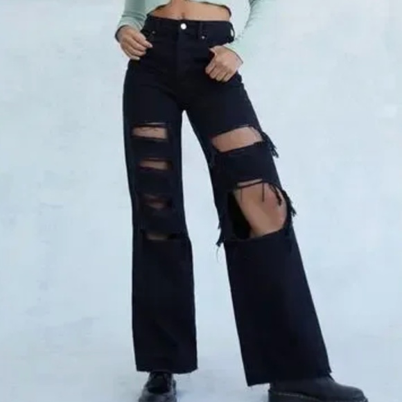 PacSun Denim - PacSun Black High Rise Baggy Wide Leg Jeans